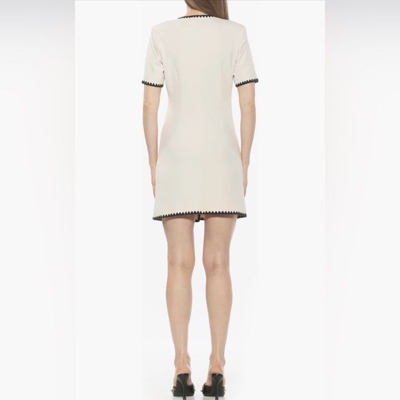 Alexia Admor Jaiya V-Neck Scuba Crepe Button-Down Dress | Size 10 | NWOT - Picture 5 of 8